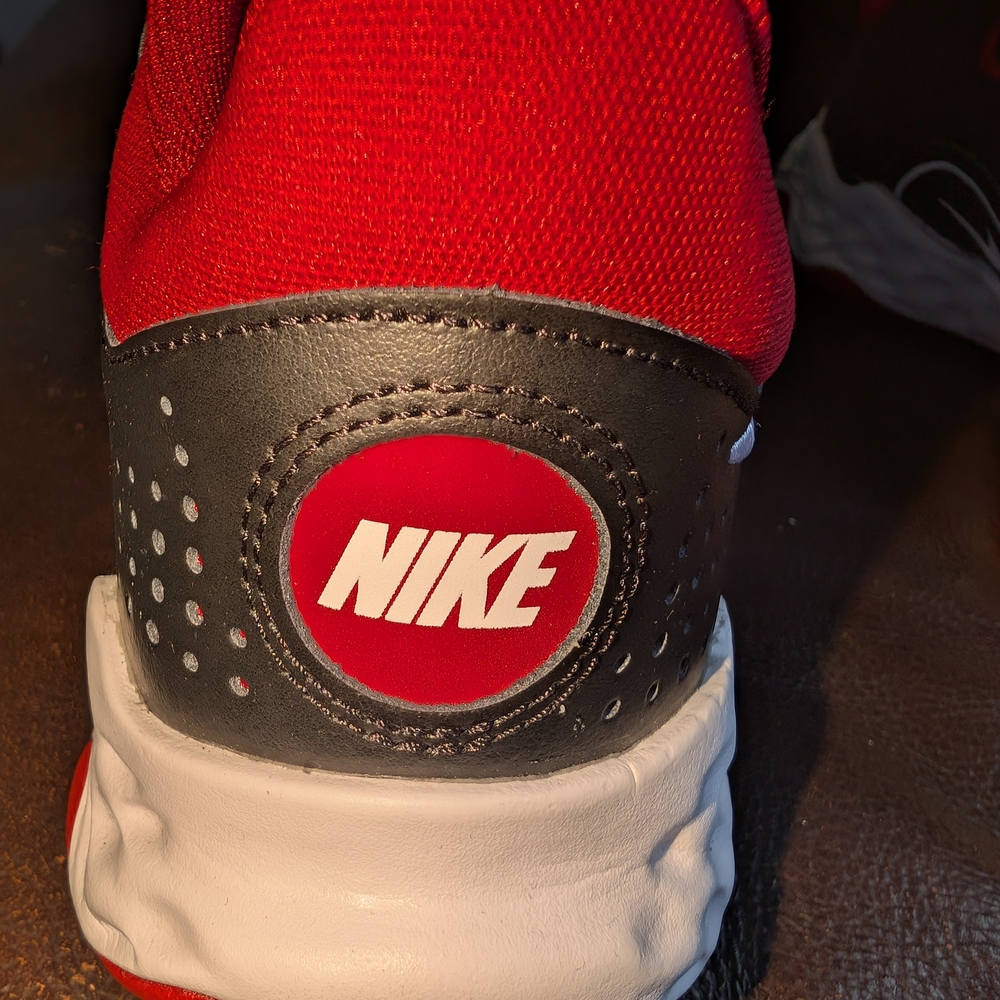 Nike Men's Fly By Mid 3.       Red and Black Sneakers,